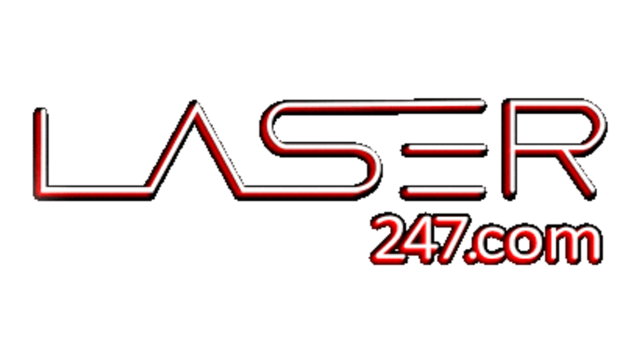 Laser247 logo.